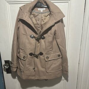 Women's Beige Toggle Coat